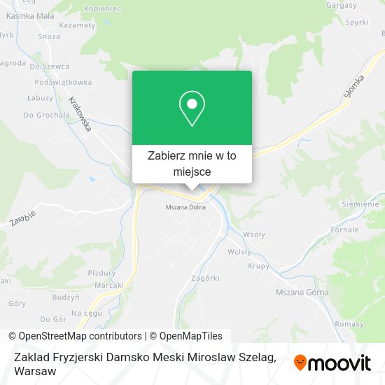 Mapa Zaklad Fryzjerski Damsko Meski Miroslaw Szelag