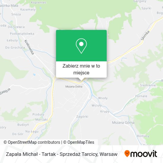 Mapa Zapała Michał - Tartak - Sprzedaż Tarcicy