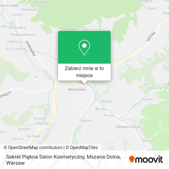 Mapa Sekret Piękna Salon Kosmetyczny, Mszana Dolna