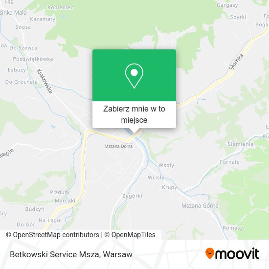 Mapa Betkowski Service Msza