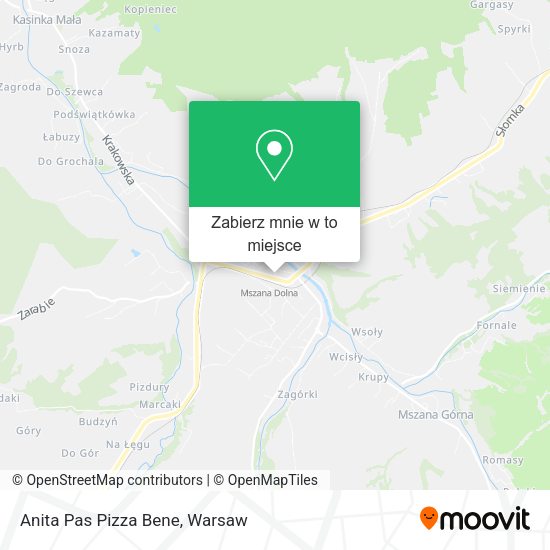 Mapa Anita Pas Pizza Bene