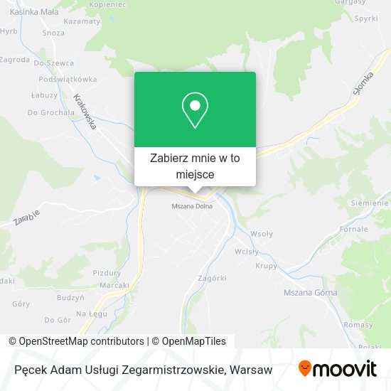 Mapa Pęcek Adam Usługi Zegarmistrzowskie