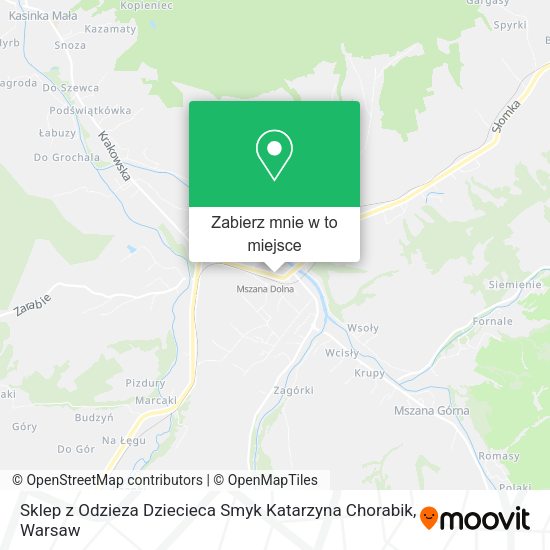 Mapa Sklep z Odzieza Dziecieca Smyk Katarzyna Chorabik