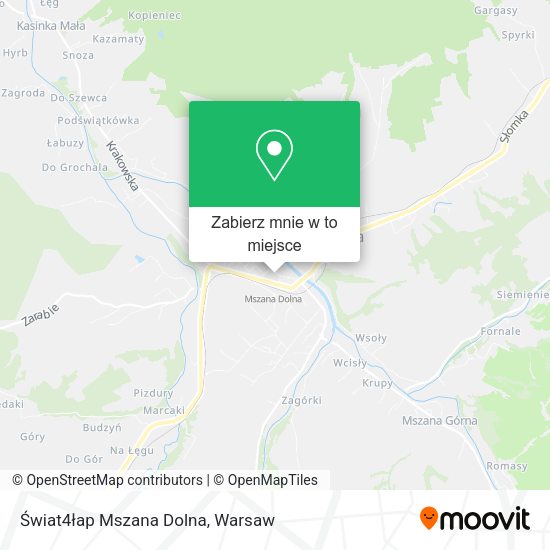 Mapa Świat4łap Mszana Dolna