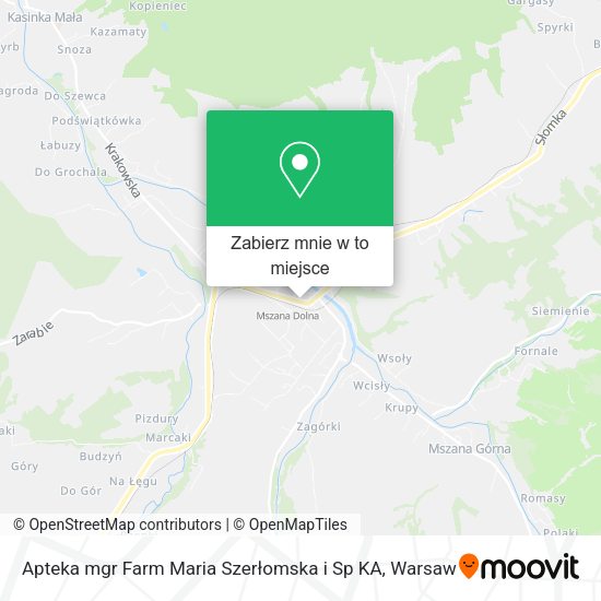 Mapa Apteka mgr Farm Maria Szerłomska i Sp KA