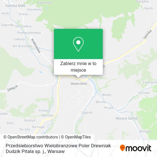 Mapa Przedsiebiorstwo Wielobranzowe Poler Drewniak Dudzik Pitala sp. j.