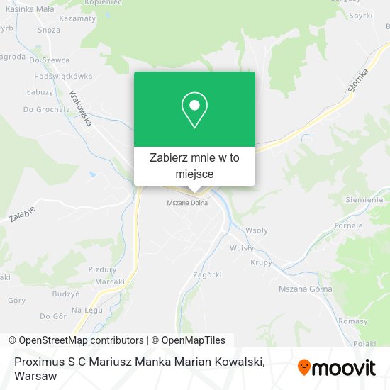 Mapa Proximus S C Mariusz Manka Marian Kowalski