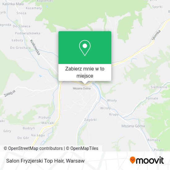 Mapa Salon Fryzjerski Top Hair