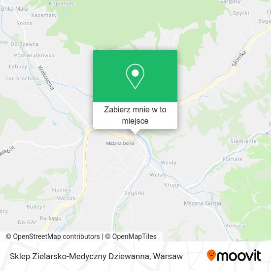 Mapa Sklep Zielarsko-Medyczny Dziewanna