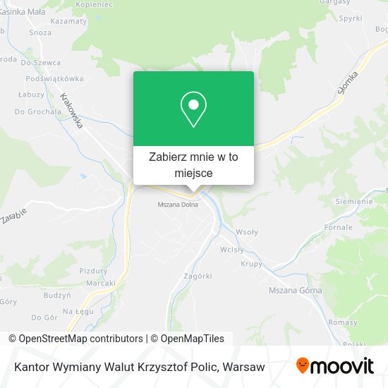 Mapa Kantor Wymiany Walut Krzysztof Polic