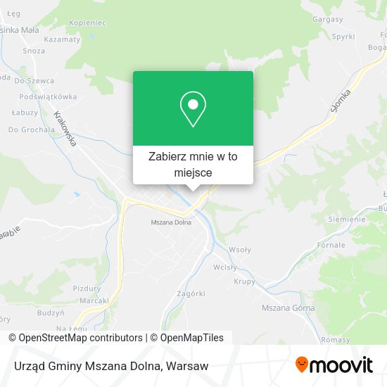 Mapa Urząd Gminy Mszana Dolna