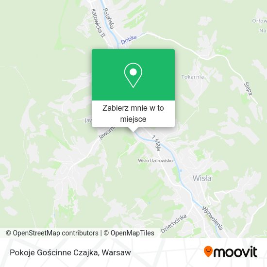 Mapa Pokoje Gościnne Czajka