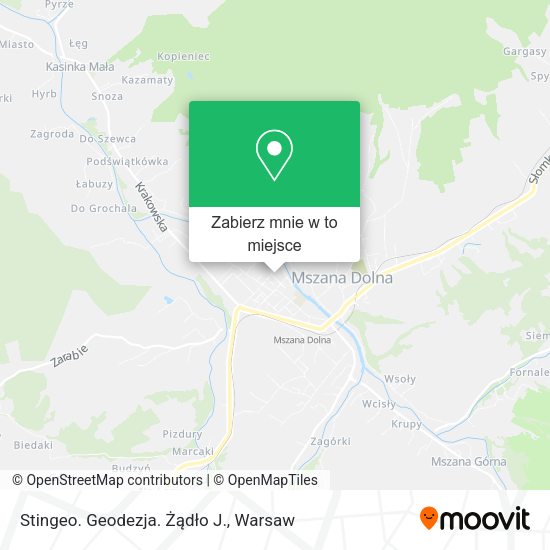 Mapa Stingeo. Geodezja. Żądło J.