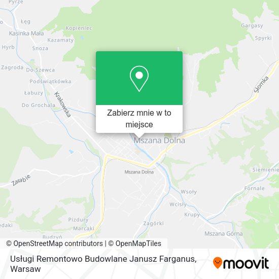 Mapa Usługi Remontowo Budowlane Janusz Farganus