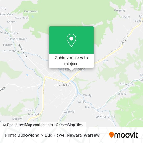 Mapa Firma Budowlana N Bud Paweł Nawara