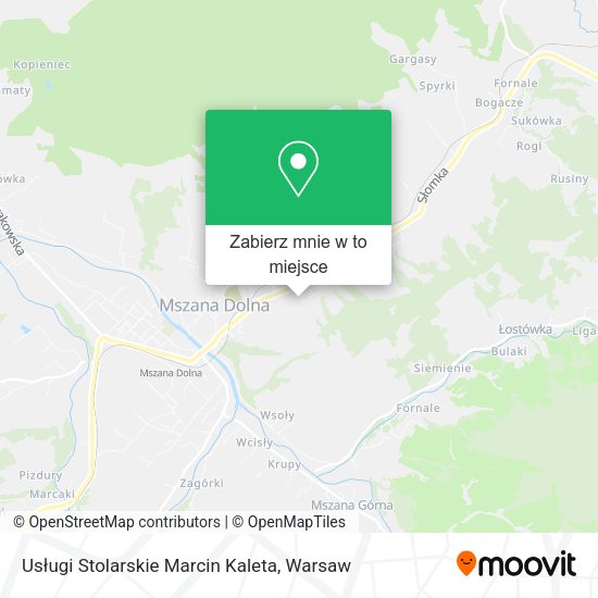 Mapa Usługi Stolarskie Marcin Kaleta