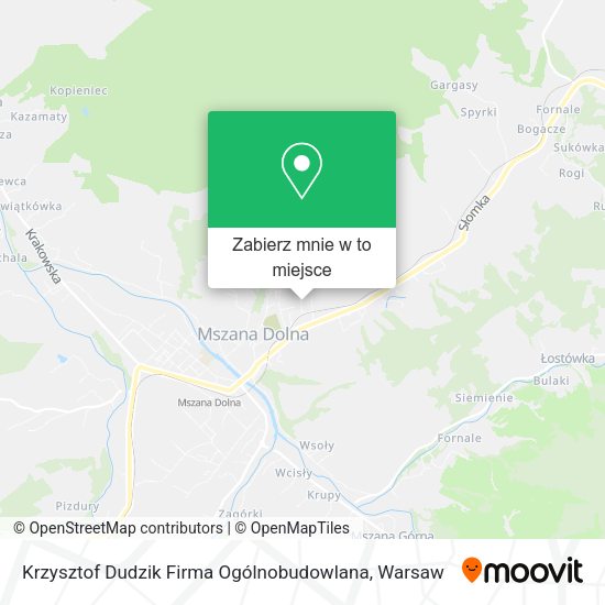 Mapa Krzysztof Dudzik Firma Ogólnobudowlana