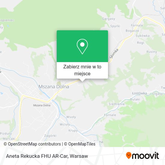 Mapa Aneta Rekucka FHU AR-Car