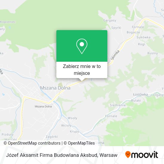 Mapa Józef Aksamit Firma Budowlana Aksbud