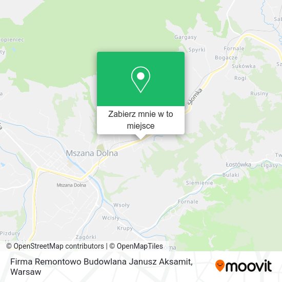 Mapa Firma Remontowo Budowlana Janusz Aksamit