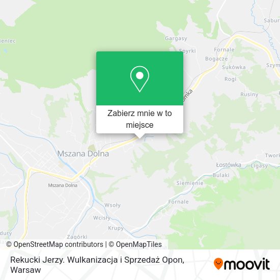 Mapa Rekucki Jerzy. Wulkanizacja i Sprzedaż Opon