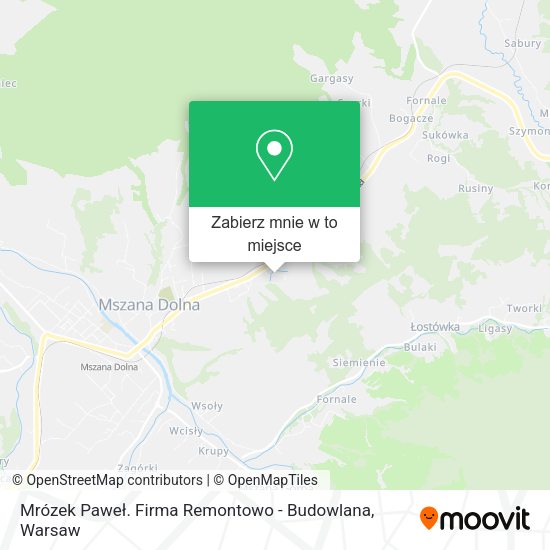 Mapa Mrózek Paweł. Firma Remontowo - Budowlana