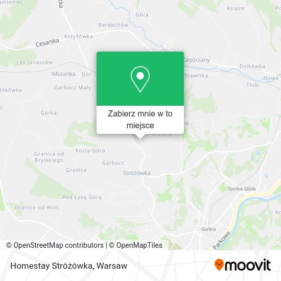 Mapa Homestay Stróżówka