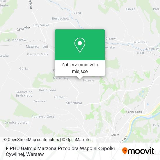 Mapa F PHU Galmix Marzena Przepióra Wspólnik Spółki Cywilnej