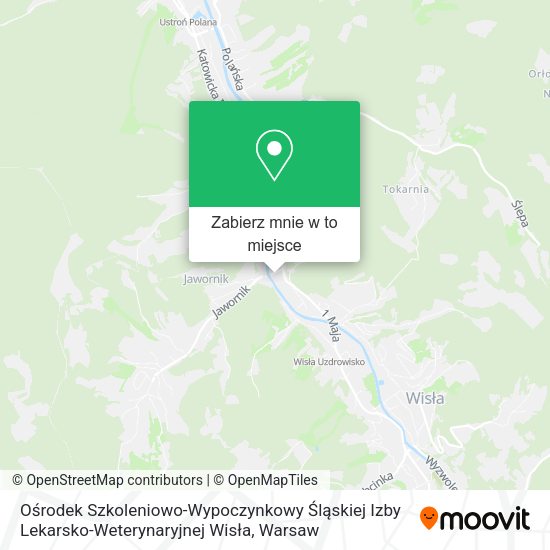 Mapa Ośrodek Szkoleniowo-Wypoczynkowy Śląskiej Izby Lekarsko-Weterynaryjnej Wisła