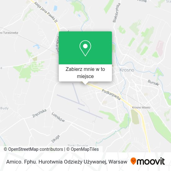 Mapa Amico. Fphu. Hurotwnia Odzieży Używanej