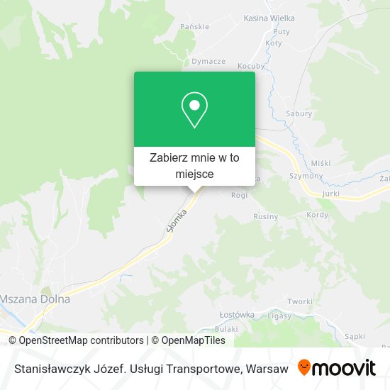 Mapa Stanisławczyk Józef. Usługi Transportowe