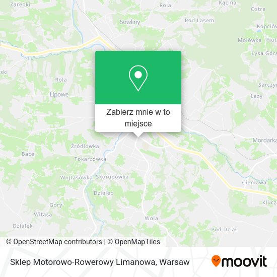 Mapa Sklep Motorowo-Rowerowy Limanowa