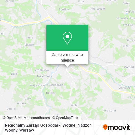 Mapa Regionalny Zarząd Gospodarki Wodnej Nadzór Wodny