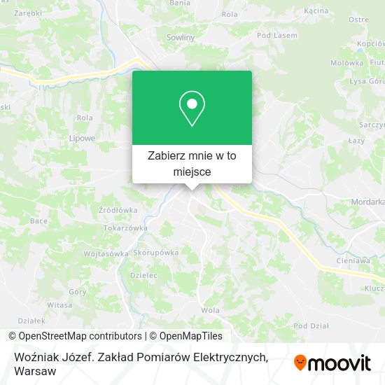 Mapa Woźniak Józef. Zakład Pomiarów Elektrycznych