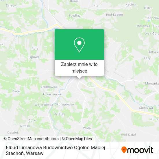 Mapa Elbud Limanowa Budownictwo Ogólne Maciej Stachoń