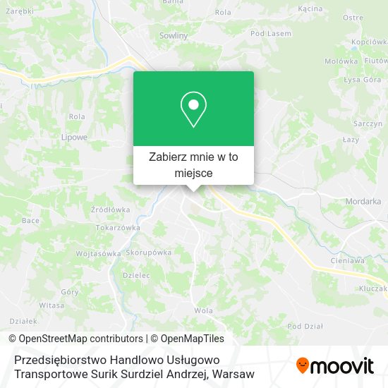 Mapa Przedsiębiorstwo Handlowo Usługowo Transportowe Surik Surdziel Andrzej