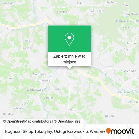 Mapa Bogusia. Sklep Tekstylny. Usługi Krawieckie