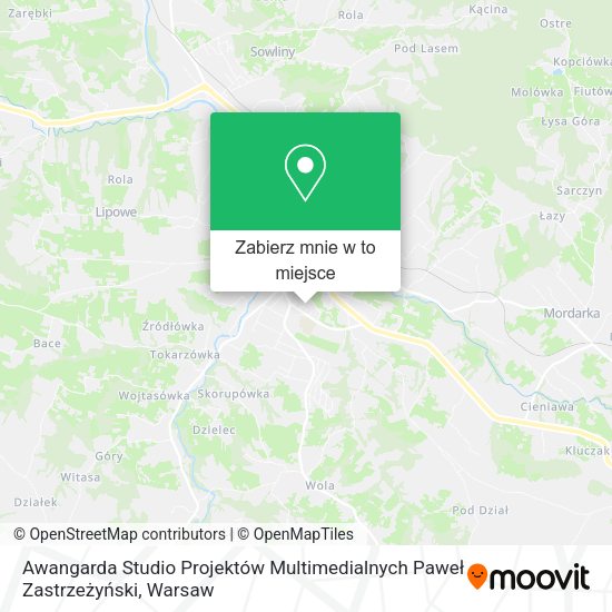 Mapa Awangarda Studio Projektów Multimedialnych Paweł Zastrzeżyński