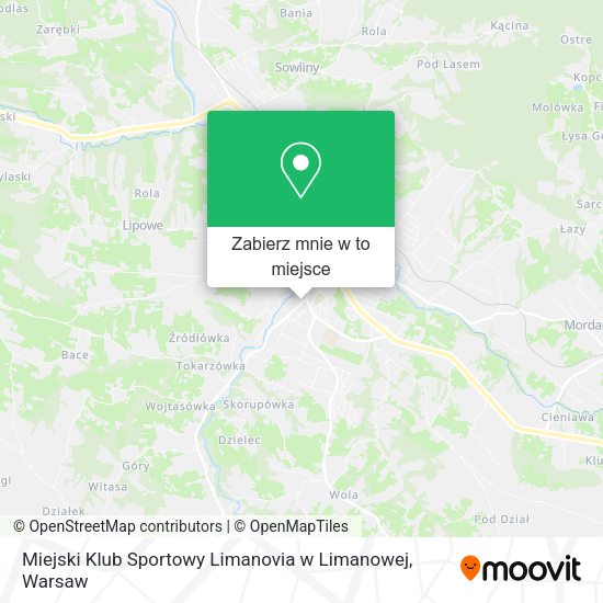 Mapa Miejski Klub Sportowy Limanovia w Limanowej