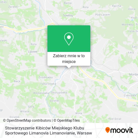 Mapa Stowarzyszenie Kibiców Miejskiego Klubu Sportowego Limanovia Limanovianie