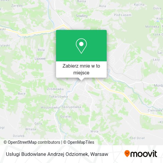 Mapa Usługi Budowlane Andrzej Odziomek