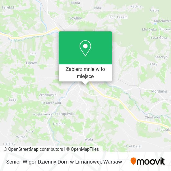 Mapa Senior-Wigor Dzienny Dom w Limanowej