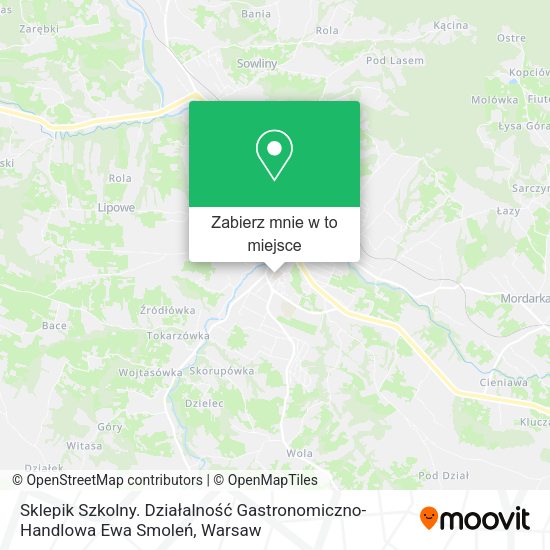 Mapa Sklepik Szkolny. Działalność Gastronomiczno-Handlowa Ewa Smoleń