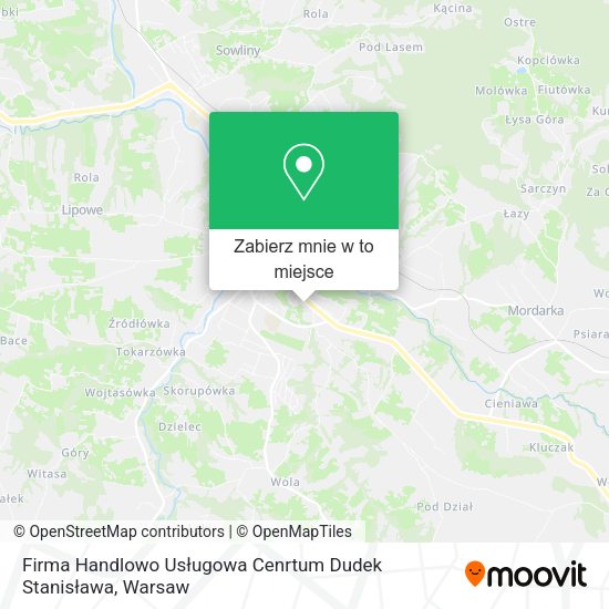 Mapa Firma Handlowo Usługowa Cenrtum Dudek Stanisława