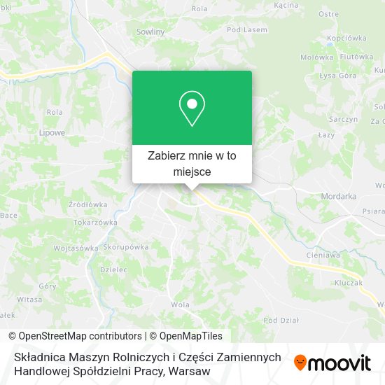 Mapa Składnica Maszyn Rolniczych i Części Zamiennych Handlowej Spółdzielni Pracy