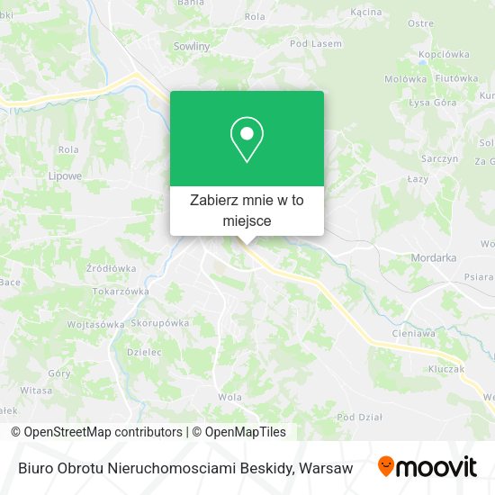 Mapa Biuro Obrotu Nieruchomosciami Beskidy