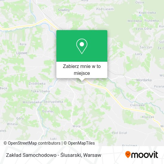 Mapa Zakład Samochodowo - Ślusarski