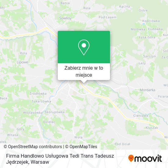 Mapa Firma Handlowo Usługowa Tedi Trans Tadeusz Jędrzejek