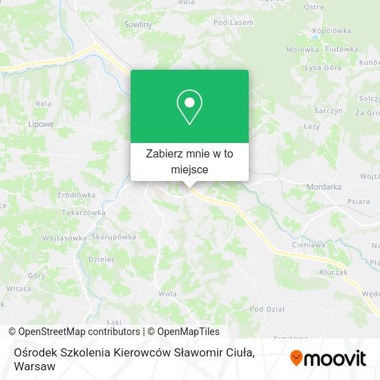 Mapa Ośrodek Szkolenia Kierowców Sławomir Ciuła