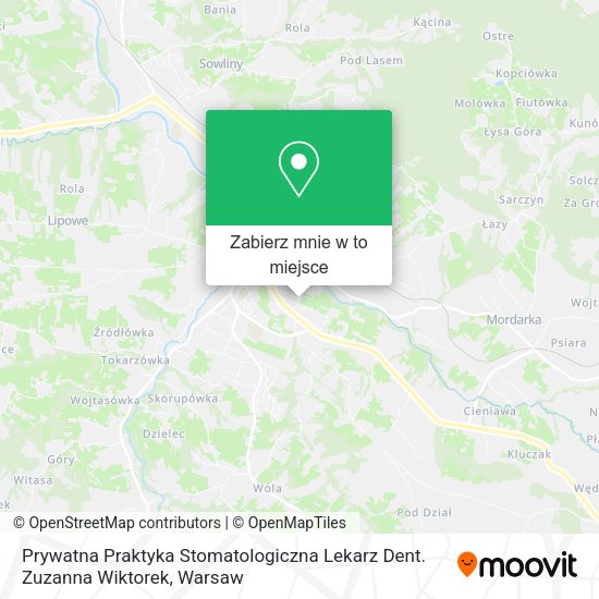 Mapa Prywatna Praktyka Stomatologiczna Lekarz Dent. Zuzanna Wiktorek